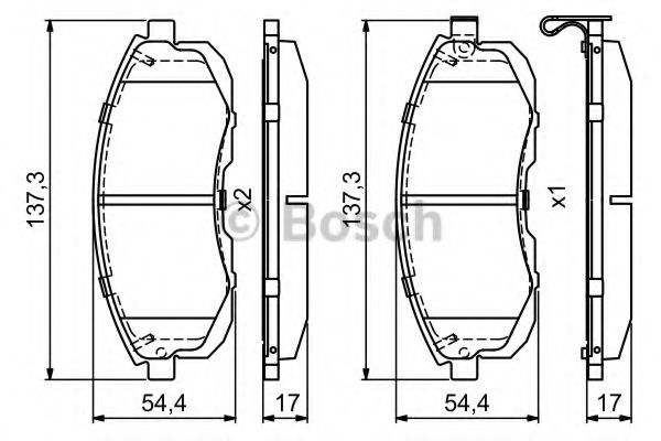 Тормозные колодки BOSCH 0 986 495 379