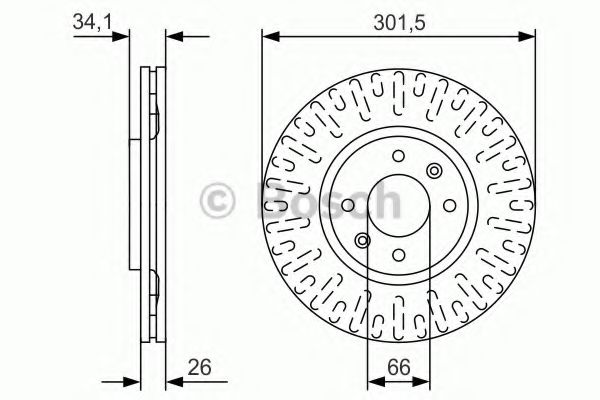 Тормозной диск BOSCH 0 986 479 D36