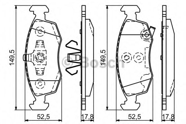 Тормозные колодки BOSCH 0 986 494 537