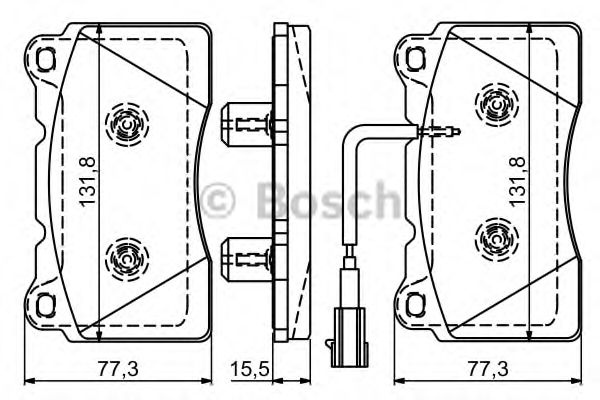Тормозные колодки BOSCH 0 986 494 539