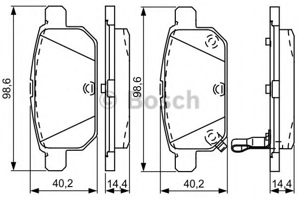 Тормозные колодки BOSCH 0 986 495 301