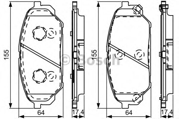 Тормозные колодки BOSCH 0 986 495 310