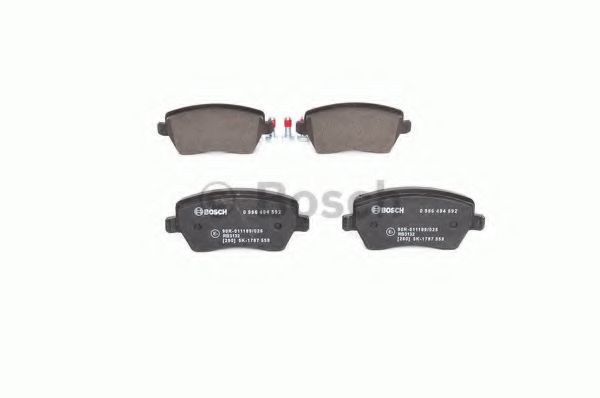 Тормозные колодки BOSCH 0 986 494 592