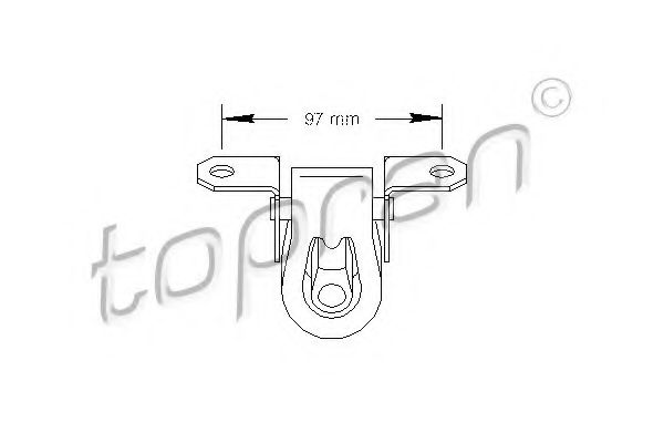 Кронштейн глушителя TOPRAN 108 644