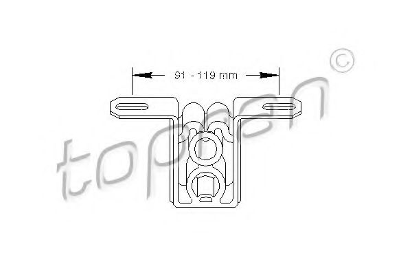 Кронштейн глушителя TOPRAN 104 401