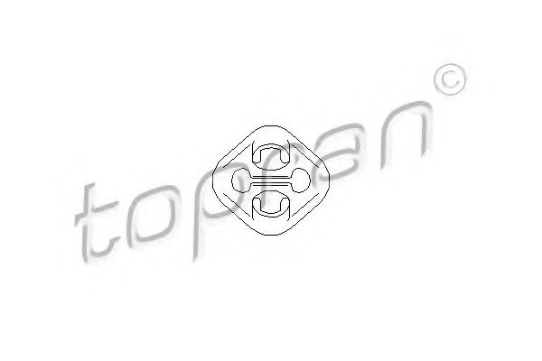 Кронштейн глушителя TOPRAN 107 226