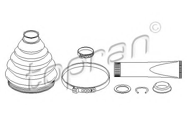 Комплект пыльника шруса TOPRAN 110 970
