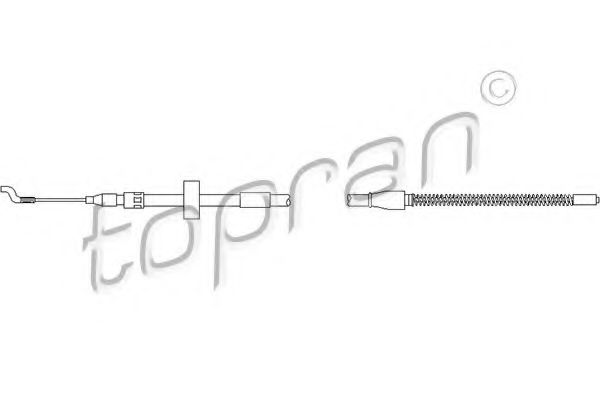 Трос ручного тормоза TOPRAN 104 084