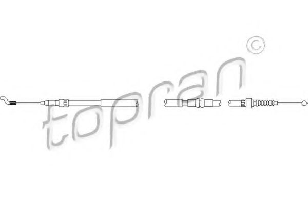 Трос ручного тормоза TOPRAN 109 703