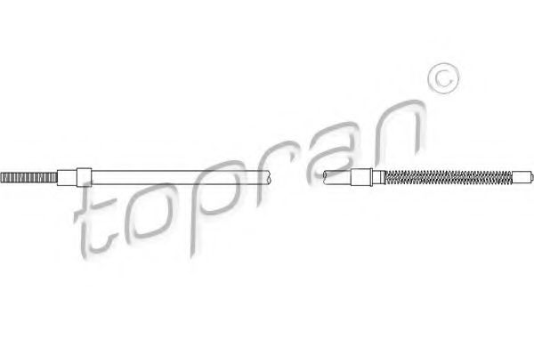 Трос ручного тормоза TOPRAN 102 632