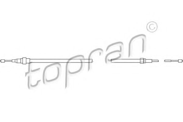 Трос ручного тормоза TOPRAN 108 333