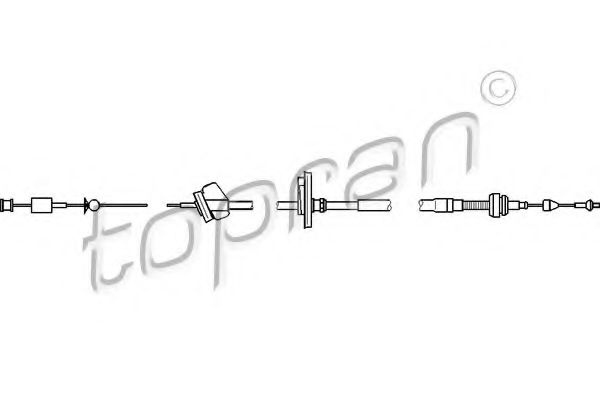 Тросик газа TOPRAN 112 160