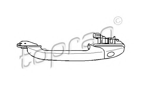 Ручка двери TOPRAN 107 536