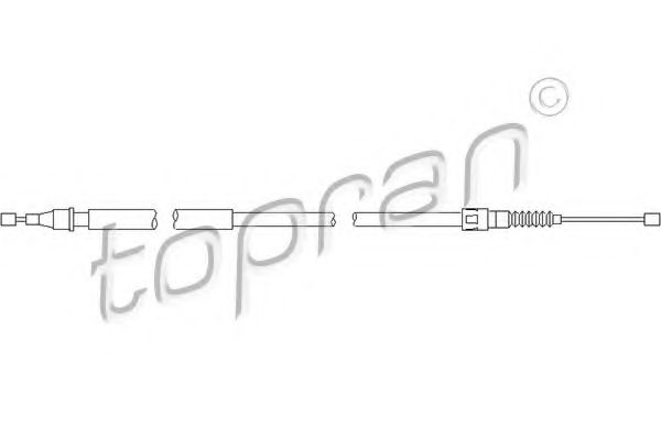 Трос ручного тормоза TOPRAN 206 501