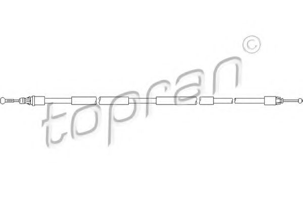 Трос ручного тормоза TOPRAN 207 388