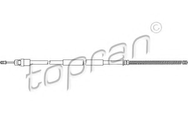 Трос ручного тормоза TOPRAN 207 372