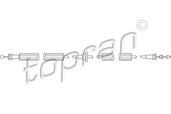 Трос замка капота TOPRAN 302 780