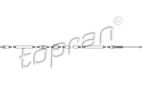 Трос ручного тормоза TOPRAN 302 070