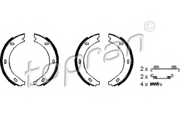 Тормозные колодки барабанные TOPRAN 401 021