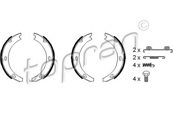 Тормозные колодки барабанные TOPRAN 401 022