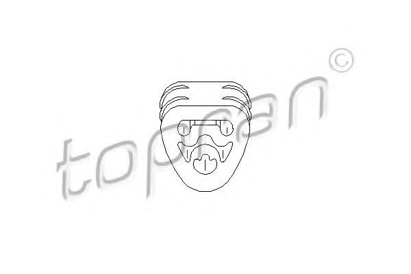 Кронштейн глушителя TOPRAN 400 231