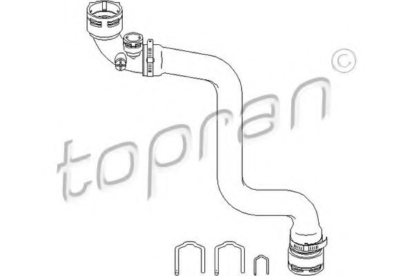 Патрубок радиатора TOPRAN 501 562