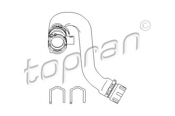 Патрубок радиатора TOPRAN 501 563