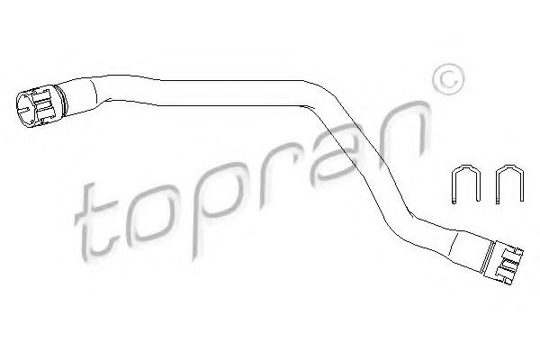 Патрубок радиатора TOPRAN 501 552