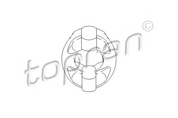 Кронштейн глушителя TOPRAN 500 184