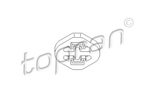 Кронштейн глушителя TOPRAN 500 181