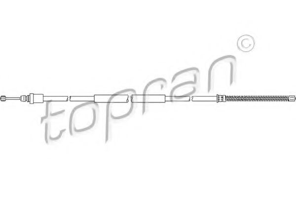 Трос ручного тормоза TOPRAN 721 655