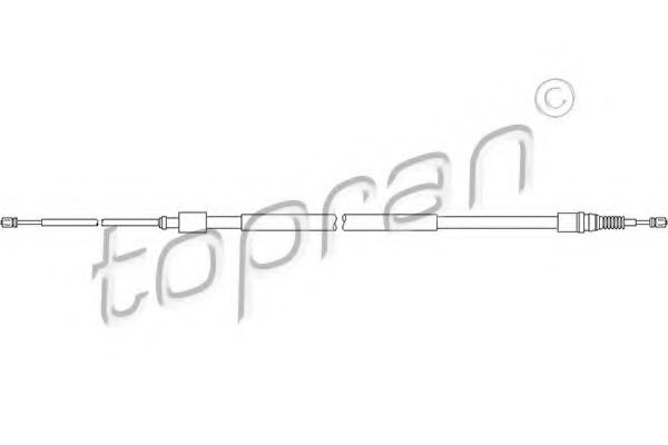 Трос ручного тормоза TOPRAN 721 672