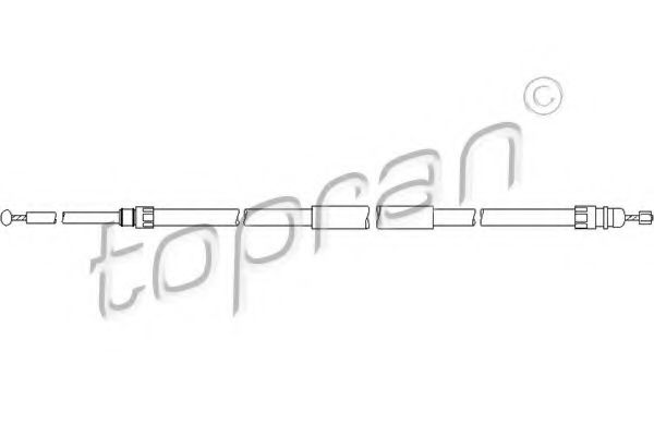 Трос ручного тормоза TOPRAN 501 719
