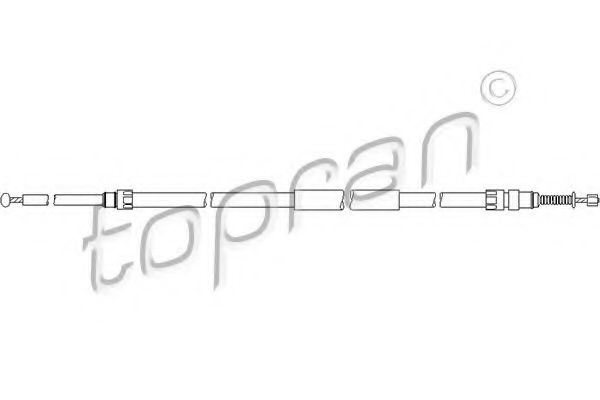 Трос ручного тормоза TOPRAN 501 725
