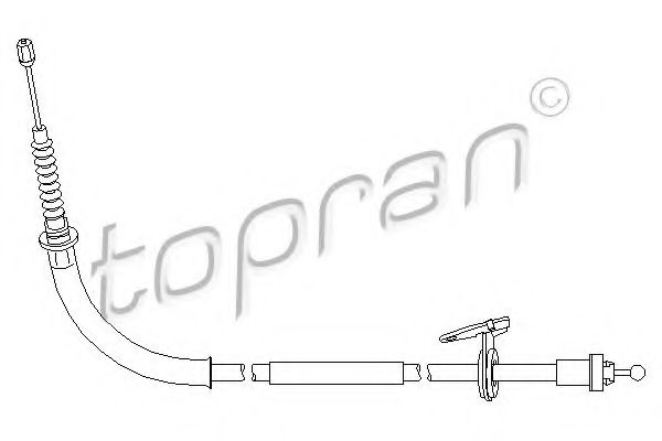 Трос ручного тормоза TOPRAN 501 724