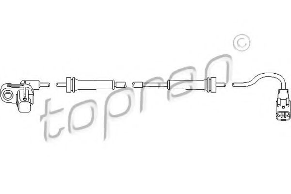 Датчик АБС TOPRAN 722 800