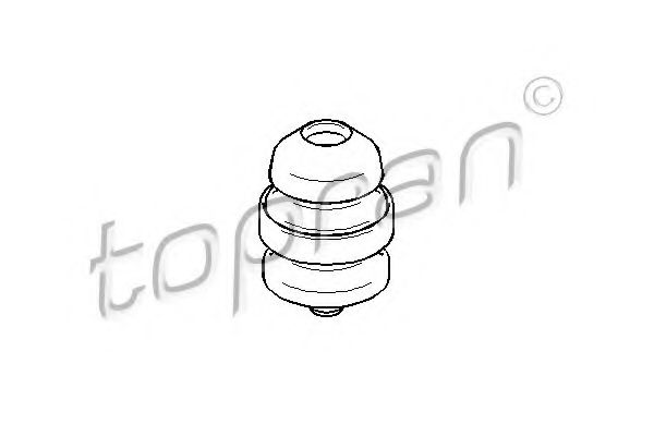 Буфер, балка моста TOPRAN 722 683