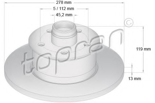Тормозной диск TOPRAN 103 263