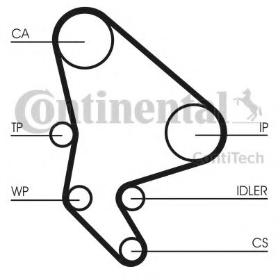 Комплект ГРМ с помпой CONTITECH CT1037WP1