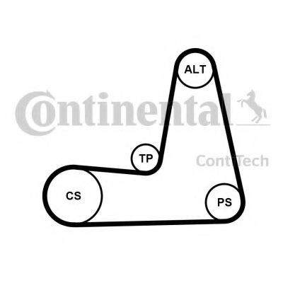 Комплект ролика ремня генератора CONTITECH 5PK1110K1