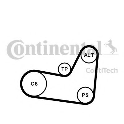 Комплект ролика ремня генератора CONTITECH 6PK1070K2