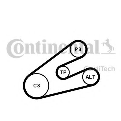 Комплект ролика ремня генератора CONTITECH 6PK1453K1