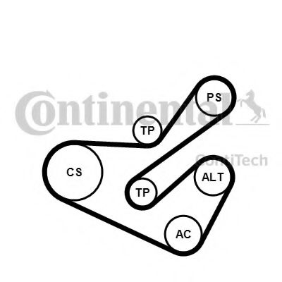 Комплект ролика ремня генератора CONTITECH 6PK1740K1