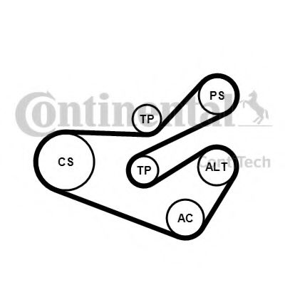 Комплект ролика ремня генератора CONTITECH 6PK1740K3