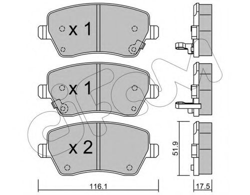 Тормозные колодки CIFAM 822-485-2