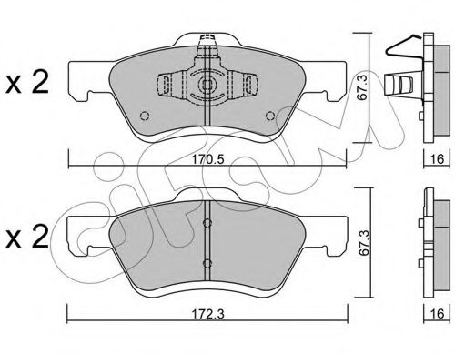 Тормозные колодки CIFAM 822-906-0