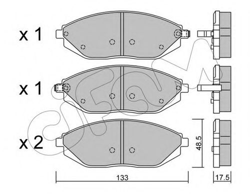 Тормозные колодки CIFAM 822-908-0