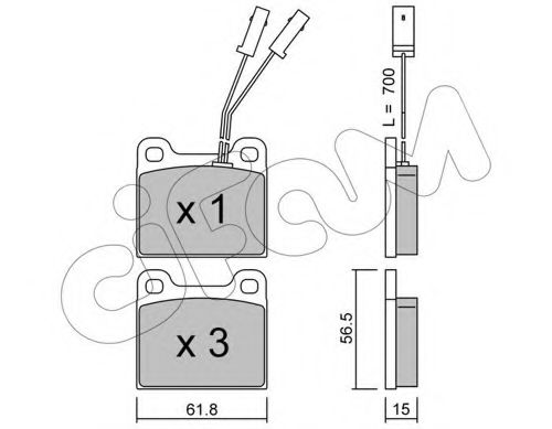 Тормозные колодки CIFAM 822-003-1