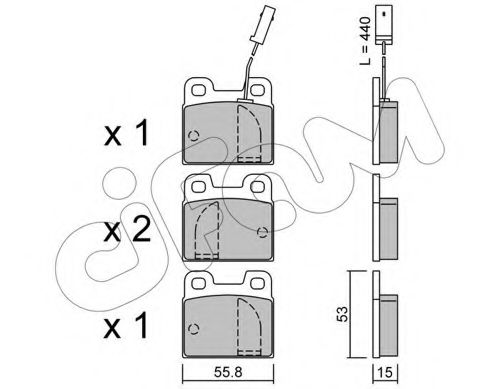Тормозные колодки CIFAM 822-009-2