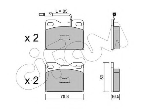 Тормозные колодки cifam 822-015-5